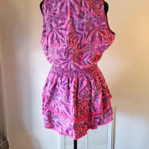 Aqua Brand PINK Floral Print Mini Sheathdress - Picture 9 of 12